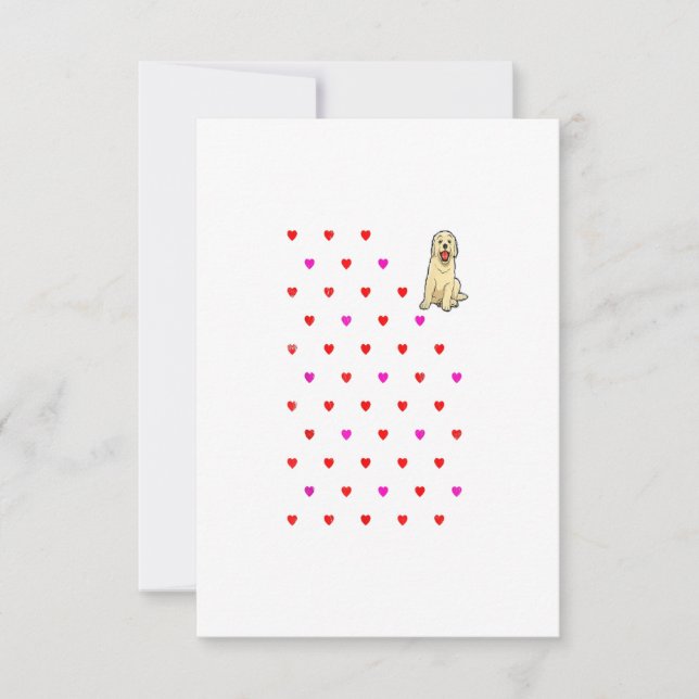 Golden Retriever Valentines day Gift OSA Kort (Framsida)