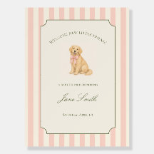 Golden Retriever Välkommen Lilla Vän Babyshower