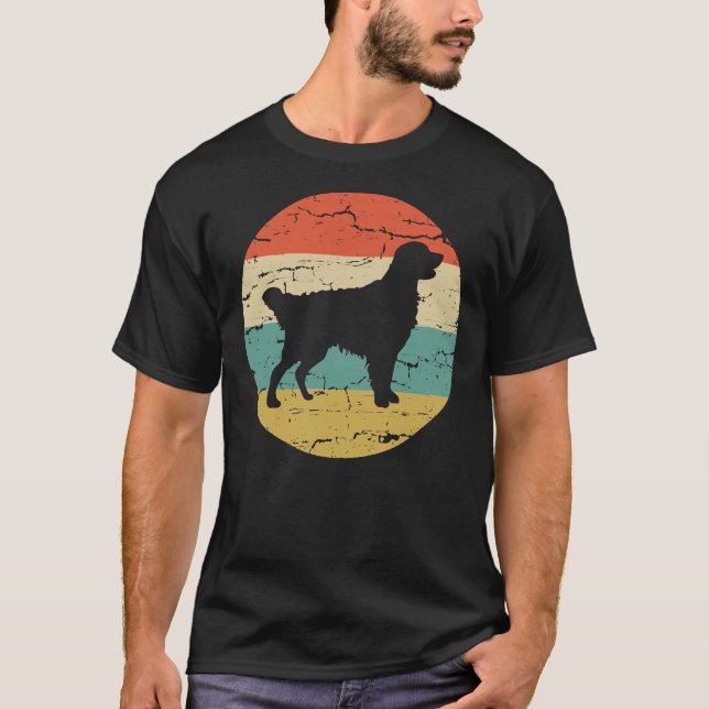 Golden Retriever Vintage Retro T Shirt (Framsida)