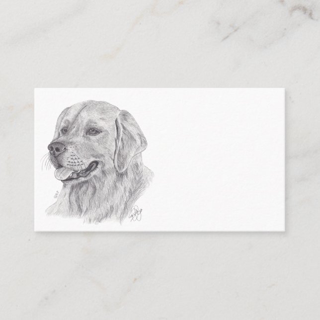 GOLDEN RETRIEVER VISITKORT (Framsida)