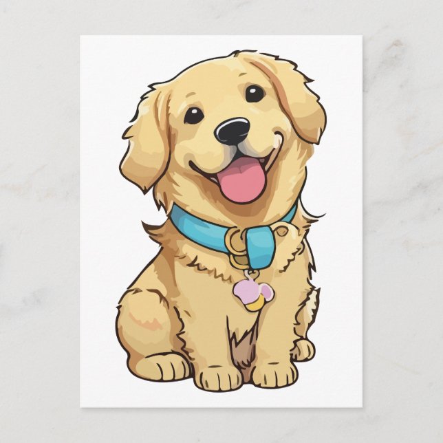Golden Retriever Vykort (Framsida)