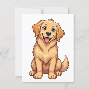 Golden Retriever Vykort