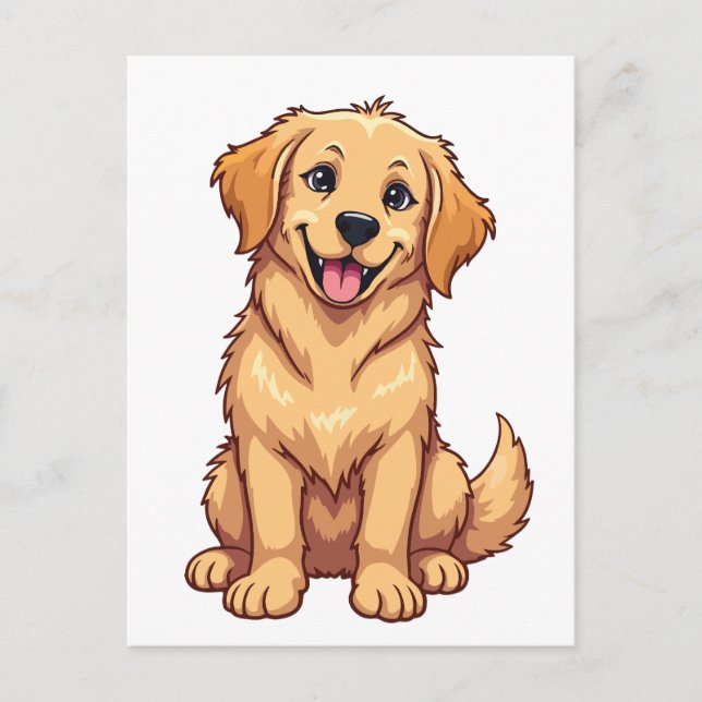 Golden Retriever Vykort (Framsida)