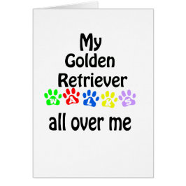 Golden Retriever Walks Design Hälsningskort