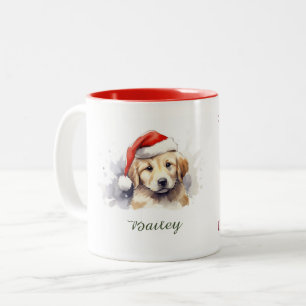 Golden Retriever Watercolor jul Mugg