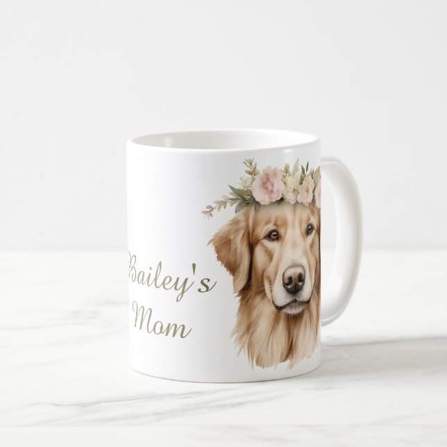 Golden Retriever Watercolor Mug  Kaffemugg (Framsida höger)