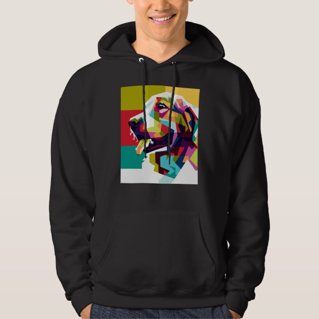 Golden Retriever Watercolor Scoop 513 Hoodie (Framsida)