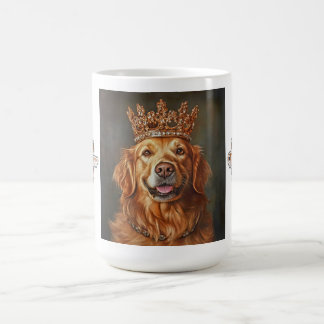 Golden Retriever Wearing Crown Mug Kaffemugg