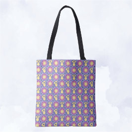 Golden Retriever Whimsical Sol Polka Dot Lila Tygkasse