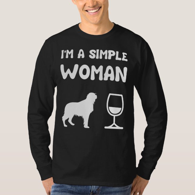 Golden Retriever Wine T Shirt (Framsida)