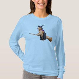 Golden Retriever Witch T Shirt
