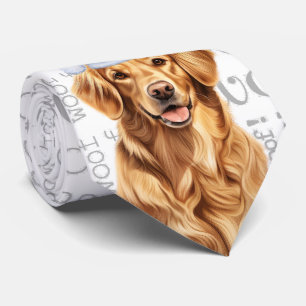 Golden Retriever Woof jul Hund älskare Slips