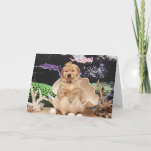 Golden Retriever World är din Oyster Gratulerar Kort