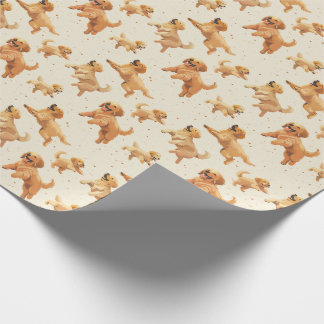 Golden Retriever Wrapping Papper Presentpapper