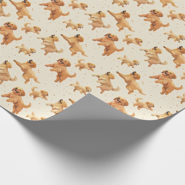 Golden Retriever Wrapping Papper Presentpapper (Hörn)