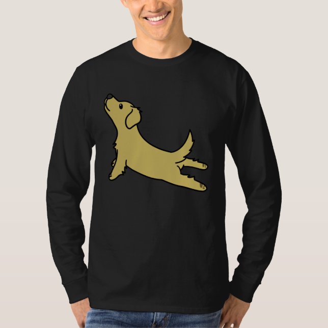 Golden Retriever Yoga  Dog T Shirt (Framsida)