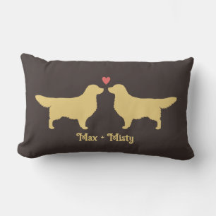 Golden Retrievers Bröllop Couple Newlyged Hundar Lumbarkudde