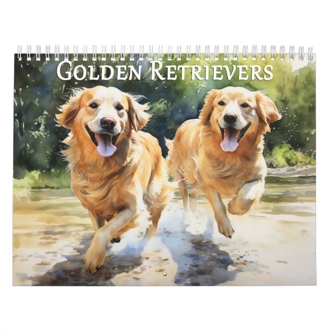 Golden Retrievers Calendar, varje år Kalender (Omslag)