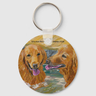 Golden Retrievers Frolic Keychain Nyckelring