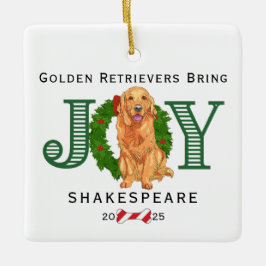 Golden Retrievers Get Joy Julgransprydnad Keramik