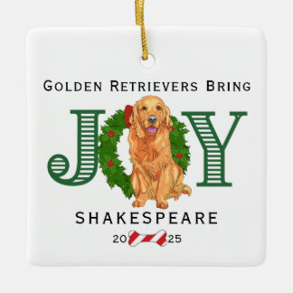 Golden Retrievers Get Joy Julgransprydnad Keramik