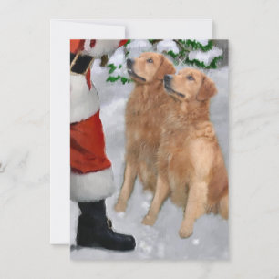 Golden Retrievers Möt julkort