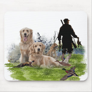 Golden Retrievers - Utmärkt jakt på hundar Musmatta
