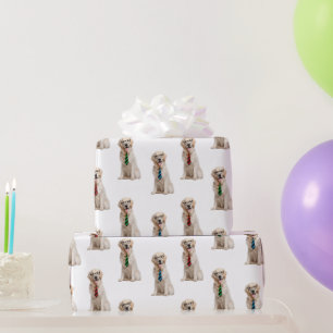 Golden Retrievers with Neckties Presentpapper