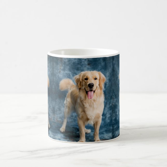 Golden Retriver Coffee Mag Kaffemugg (Center)