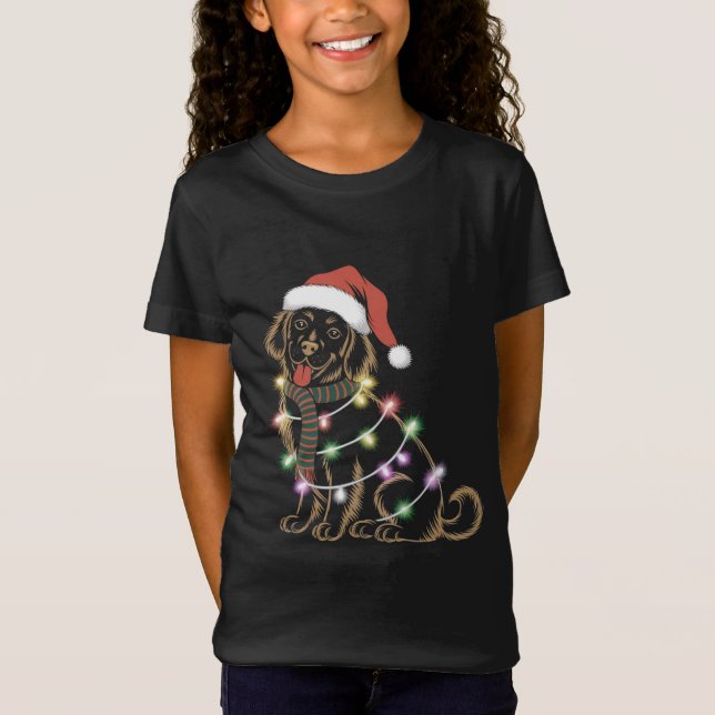 Golden Retrivers jul T Shirt (Framsida)
