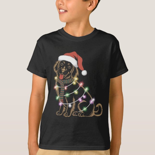 Golden Retrivers jul T Shirt (Framsida)