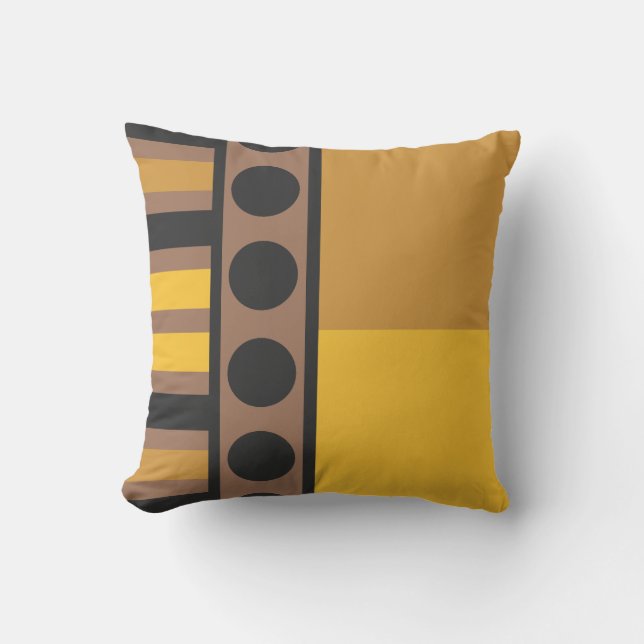 Golden Retro Grid Kudde (Framsida)