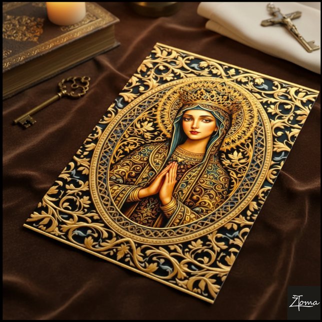 Golden Reverence Virgin Mary Poster (Skapare uppladdad)