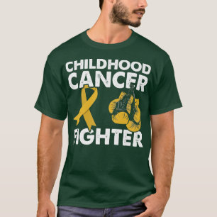 Golden Ribbon Boxing Handling Barncancerkamp T Shirt