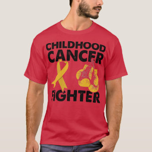 Golden Ribbon Boxing Handling Barncancerkamp T Shirt