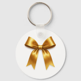 Golden Ribbon Pattern — Elegant Minimal Luxury Nyckelring