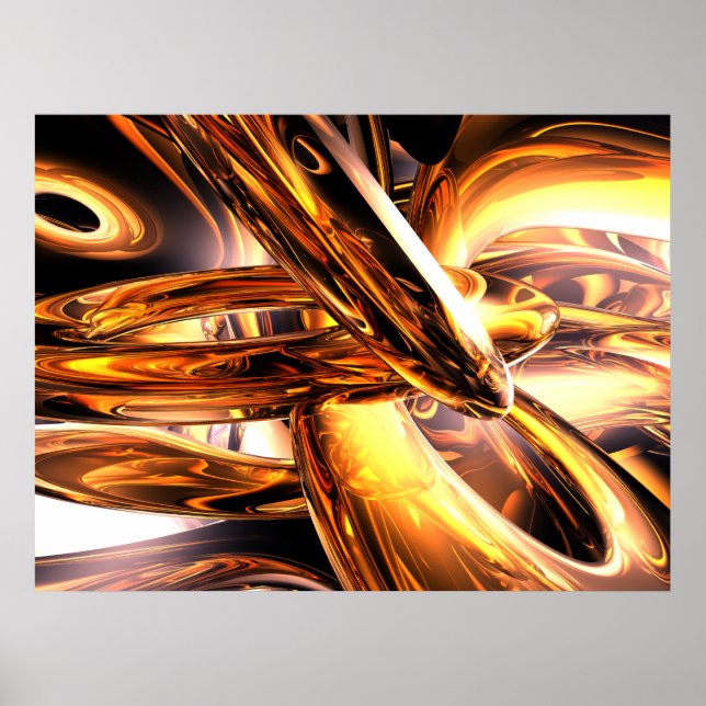 Golden Ringar Abstrakt Poster (Framsidan)