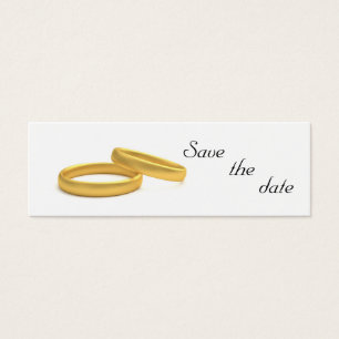 Golden Ringar Save the date affärskort Litet Visitkort