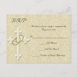 Golden Ringar w/Kor, Christian OSA Reply Inbjudan Vykort