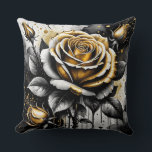Golden Ro Abstrakt Kudde<br><div class="desc">Black Guld Ro</div>