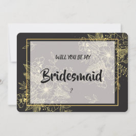 Golden Ro Bridesmaid Inbjudningar