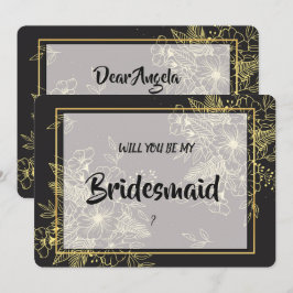 Golden Ro Bridesmaid Inbjudningar