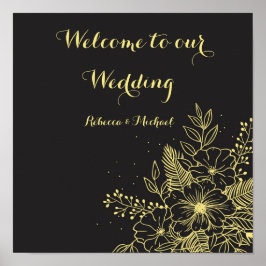 Golden Ro Bröllop evenemangsordning P Poster