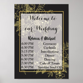 Golden Ro Bröllop evenemangsordning P Poster