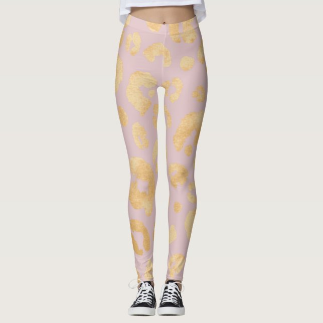 Golden Ro Cheetah Animal Print Leggings (Framsida)