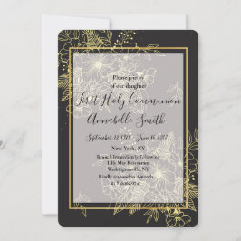 Golden Ro First Heliga Comm Inbjudningar