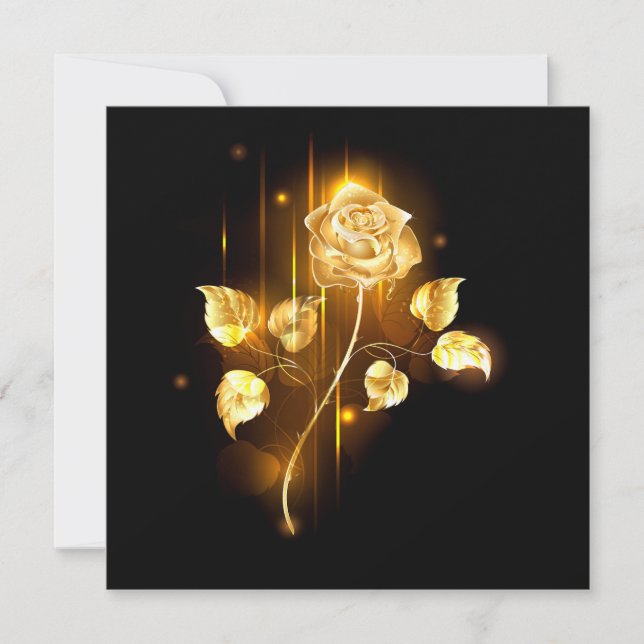 Golden ro (guld ro) anteckningskort (Framsida)