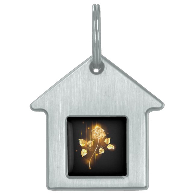 Golden ro (guld ro) ID-bricka husdjur (Framsidan)