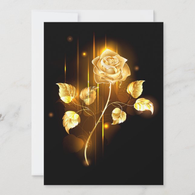 Golden ro (guld ro) inbjudningar (Framsida)