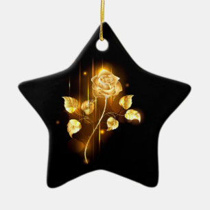 Golden ro (guld ro) julgransprydnad keramik